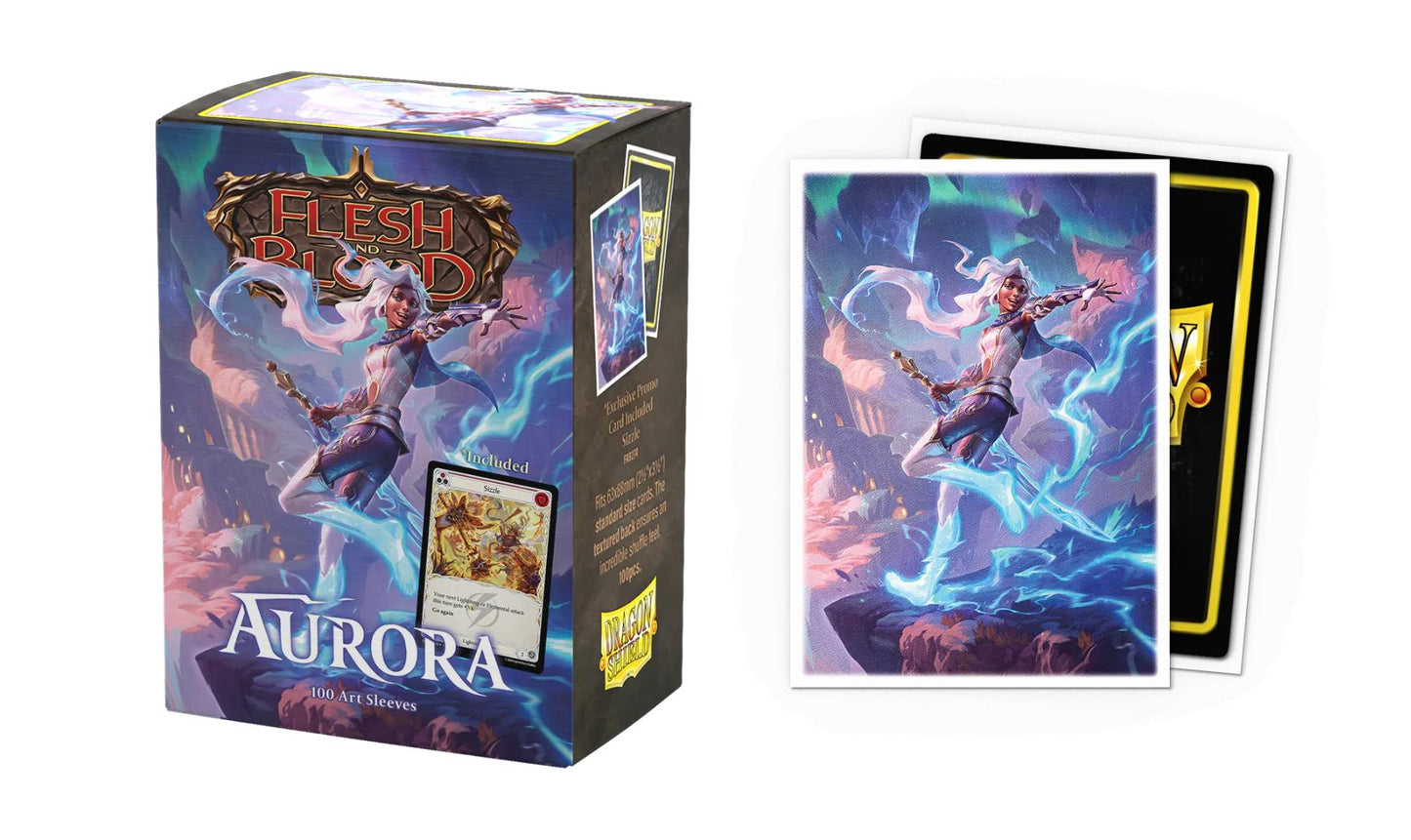 Dragon Shield - 100 protège-cartes Standard Art - Flesh and Blood : Aurora