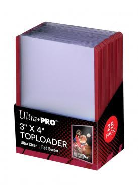 Ultra Pro - 3 X 4 Red Border Toploader 25ct