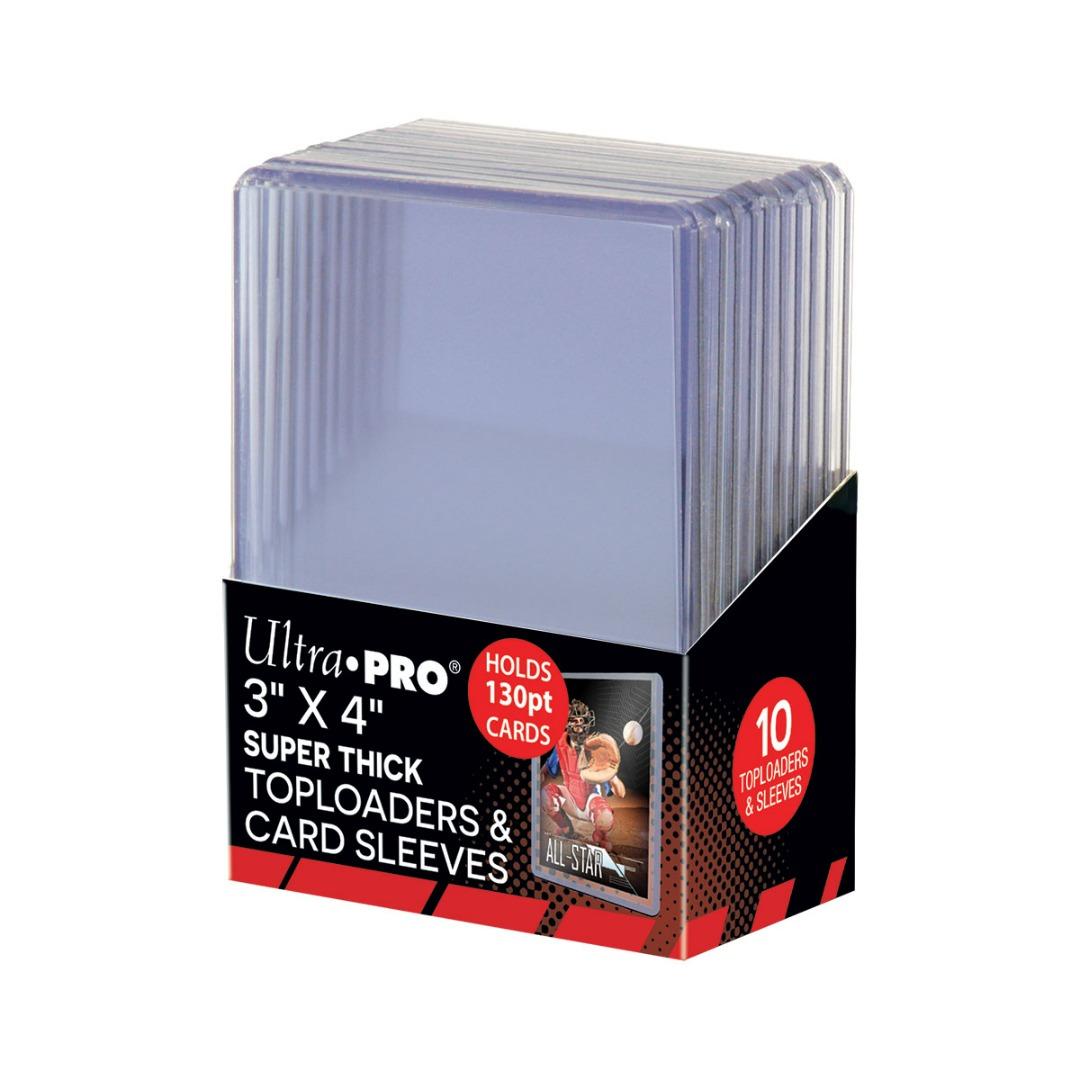 Ultra Pro - 3 X 4 Super Thick 130PT Toploader with Thick Penny Sleeves 10ct