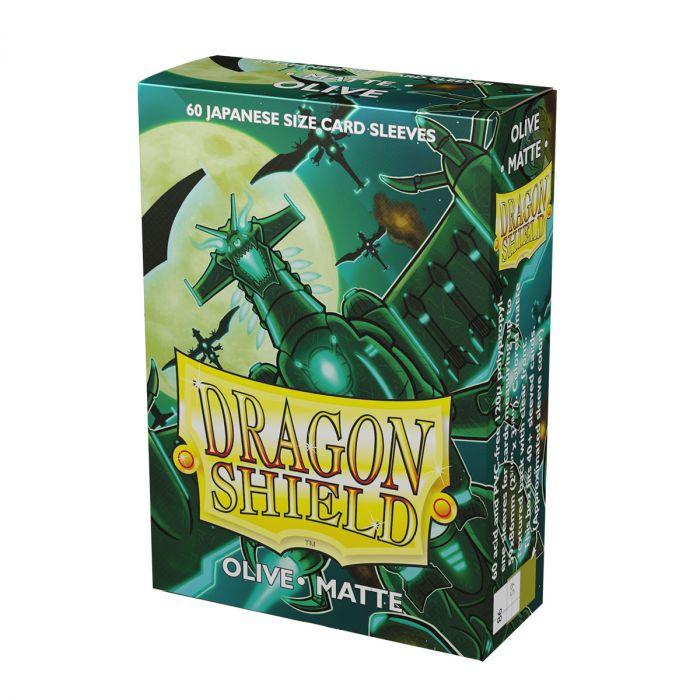 Dragon Shield - 60 protège-cartes Mini : Olive Mat
