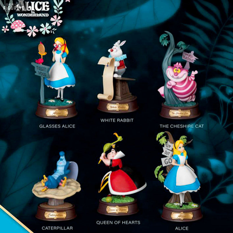 Alice au Pays des Merveilles Pack 6 Figurines Mini Diorama Stage