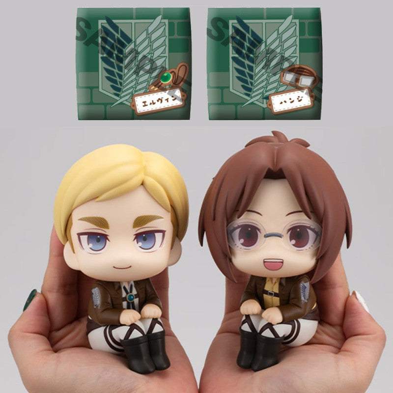Attack On Titan Pack Figurines Erwin Smith Hange Zoe Look Up With Gift