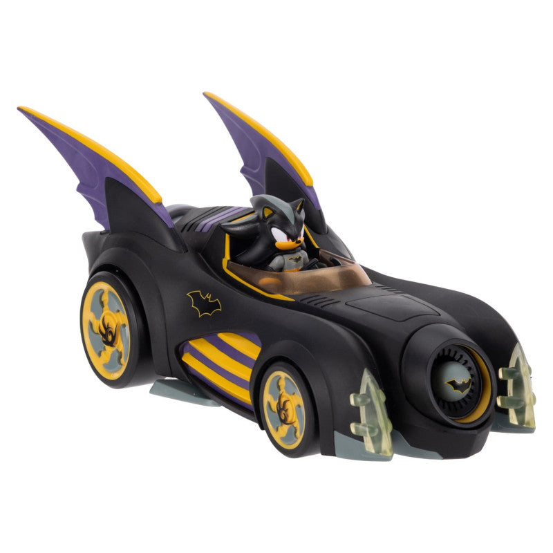 Dc X Sonic the Hedgehog Figurine Avec Vehicule Shadow Batman Batmobile
