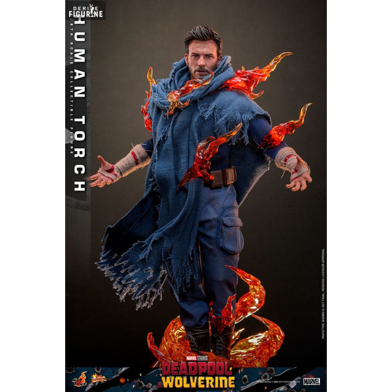 Marvel Deadpool Wolverine Figurine Human Torch Movie Masterpiece