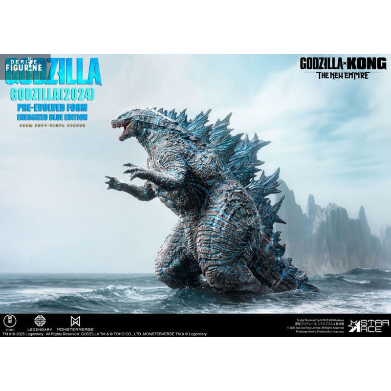 New Empire Figurine Godzilla 2024 Pre Evolved Form Energized Blue Edition Soft Vinyl