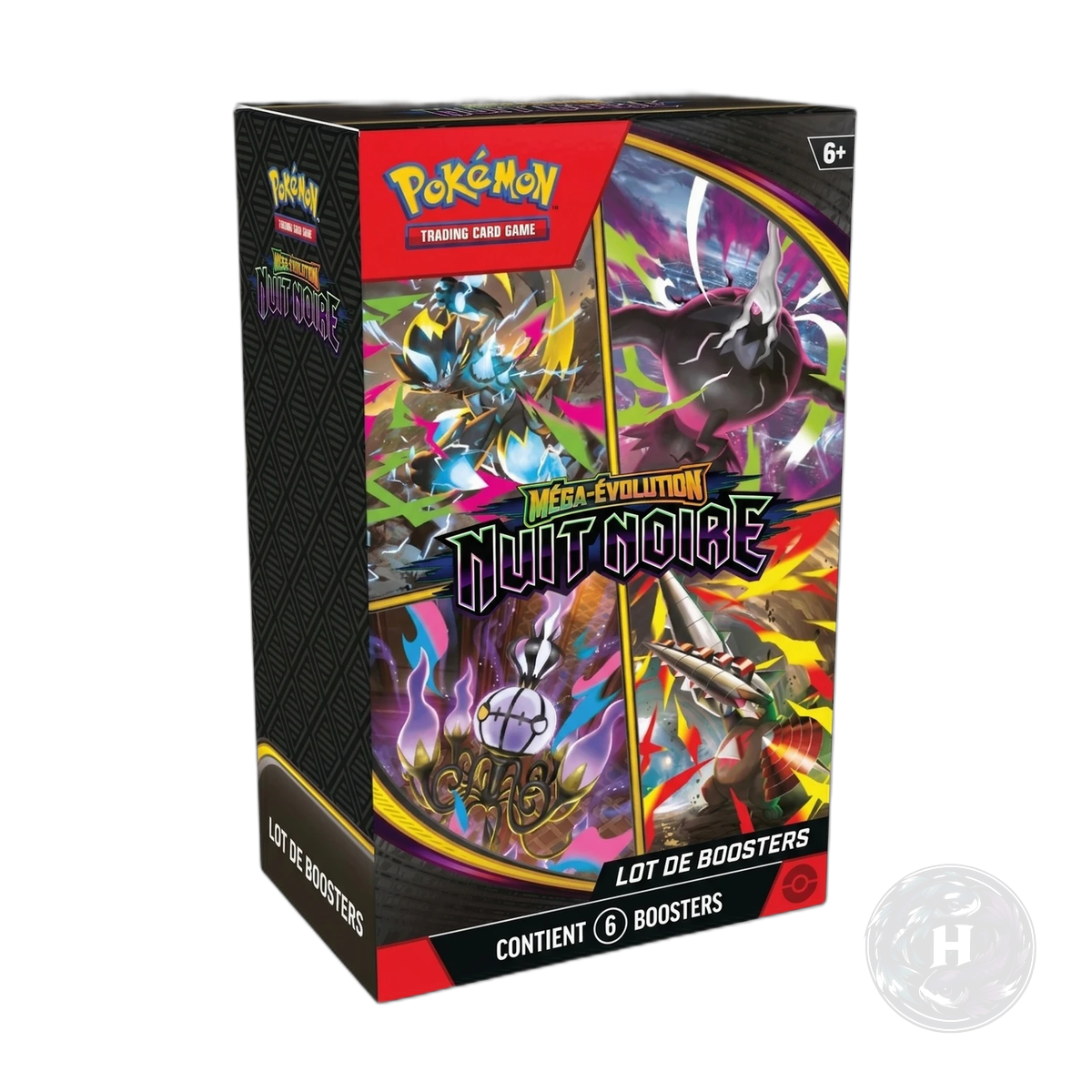 Bundle 6 Boosters Pokémon Méga-Évolution ME05 Nuit Noire (FR)