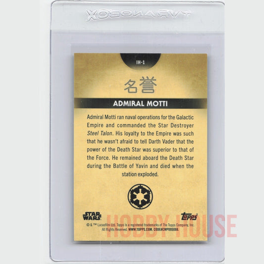 Admiral Motti 2025 Topps Star Wars Meiyo Imperial Honor Black 49/75