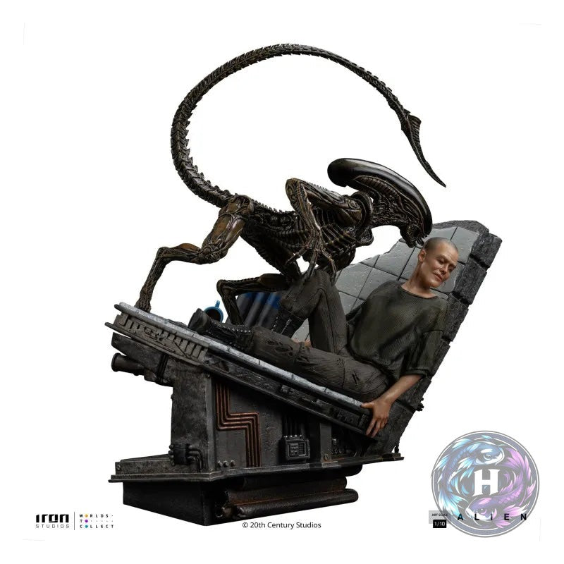 Alien 3 Figurine Ellen Ripley And Dog Alien Art Scale
