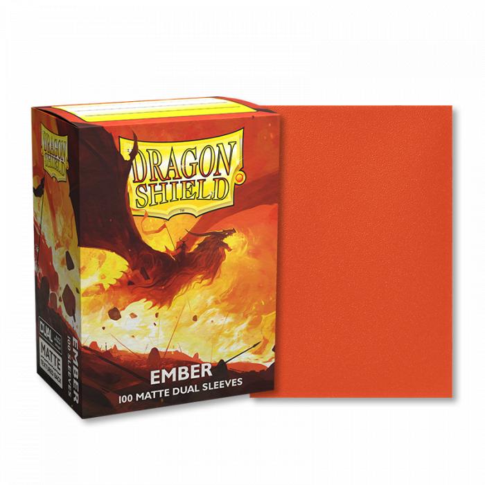 Dragon Shield - 100 protège-cartes standard Dual Mat - Ember