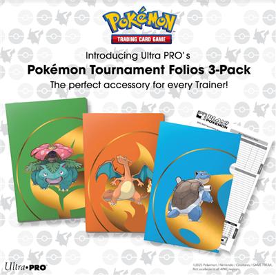 Ultra Pro - 3-pack Tournament Folio Pokémon - Dracaufeu, Tortank et Florizarre