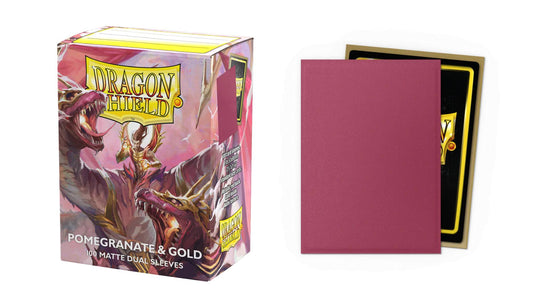 Dragon Shield - 100 protège-cartes standard Dual Mat - Pomegranate & Gold
