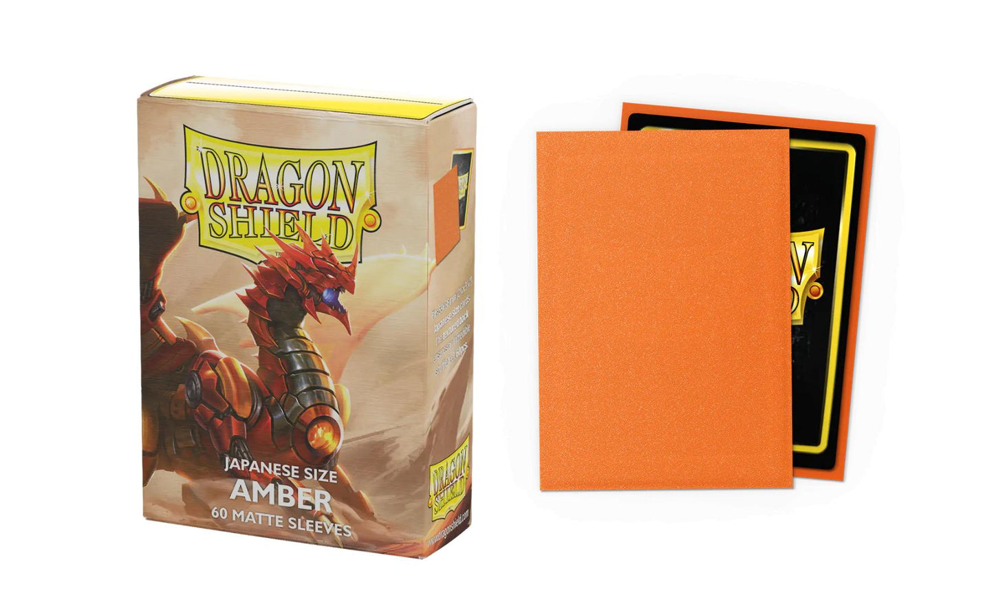 Dragon Shield - 60 protège-cartes Mini Mat - Amber