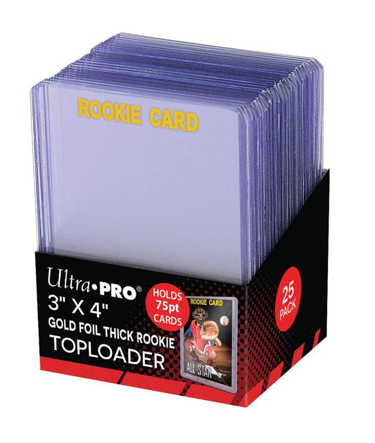 Ultra Pro - 3 X 4 Rookie Gold Thick 75PT Toploader 25ct