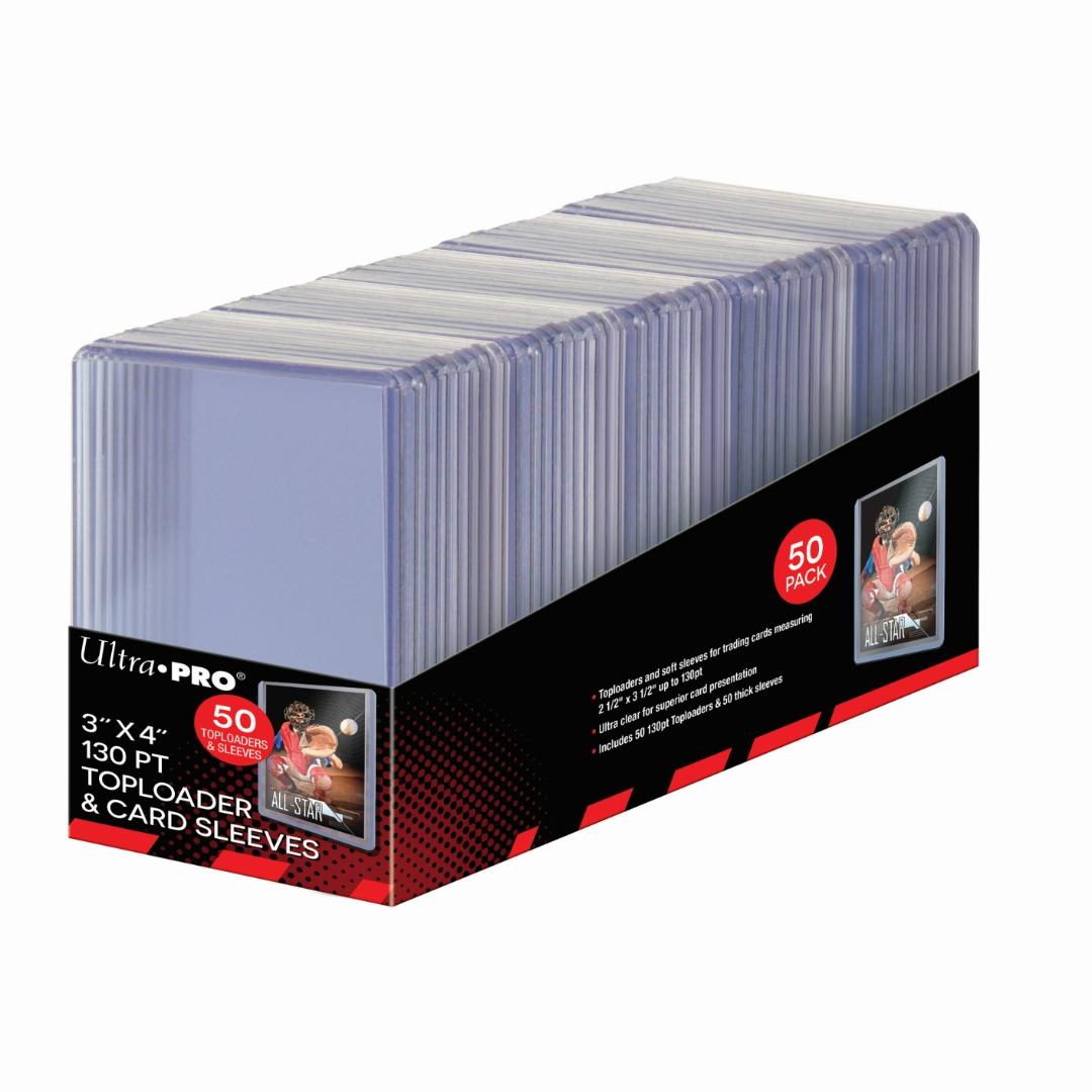 Ultra Pro - 3 X 4 Super Thick 130PT Toploader with Thick Penny Sleeves 50ct