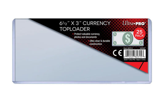 Ultra Pro - 6-1/2 x 3 Currency Toploader 25ct