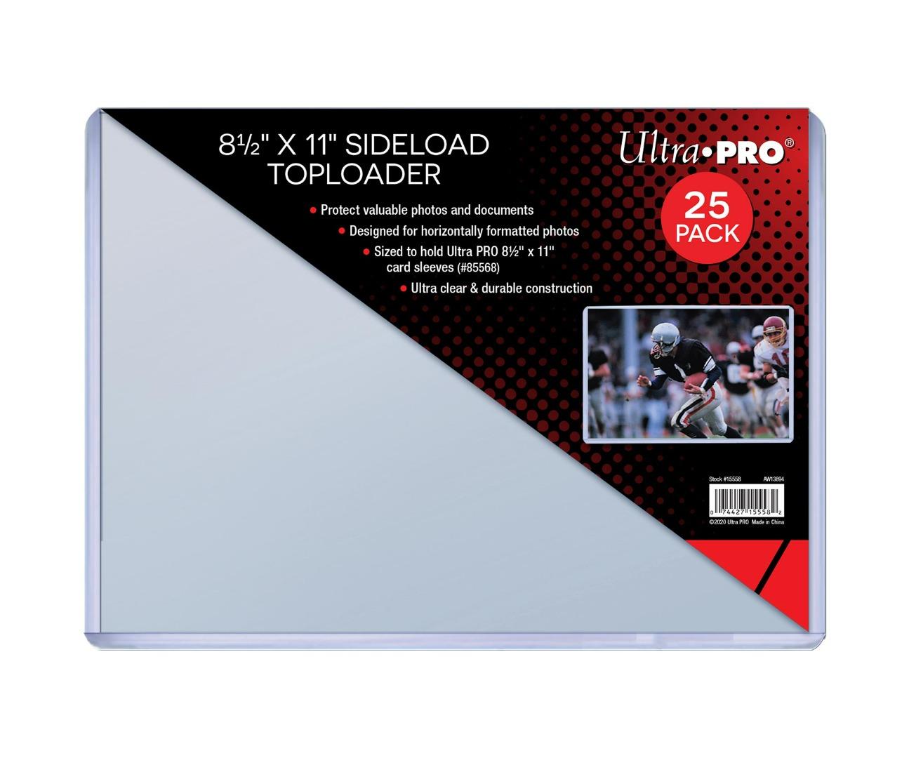 Ultra Pro - 8-1/2 X 11 Side Load Toploader 25ct (sized to fit 8-1/2 x 11 card sleeves)
