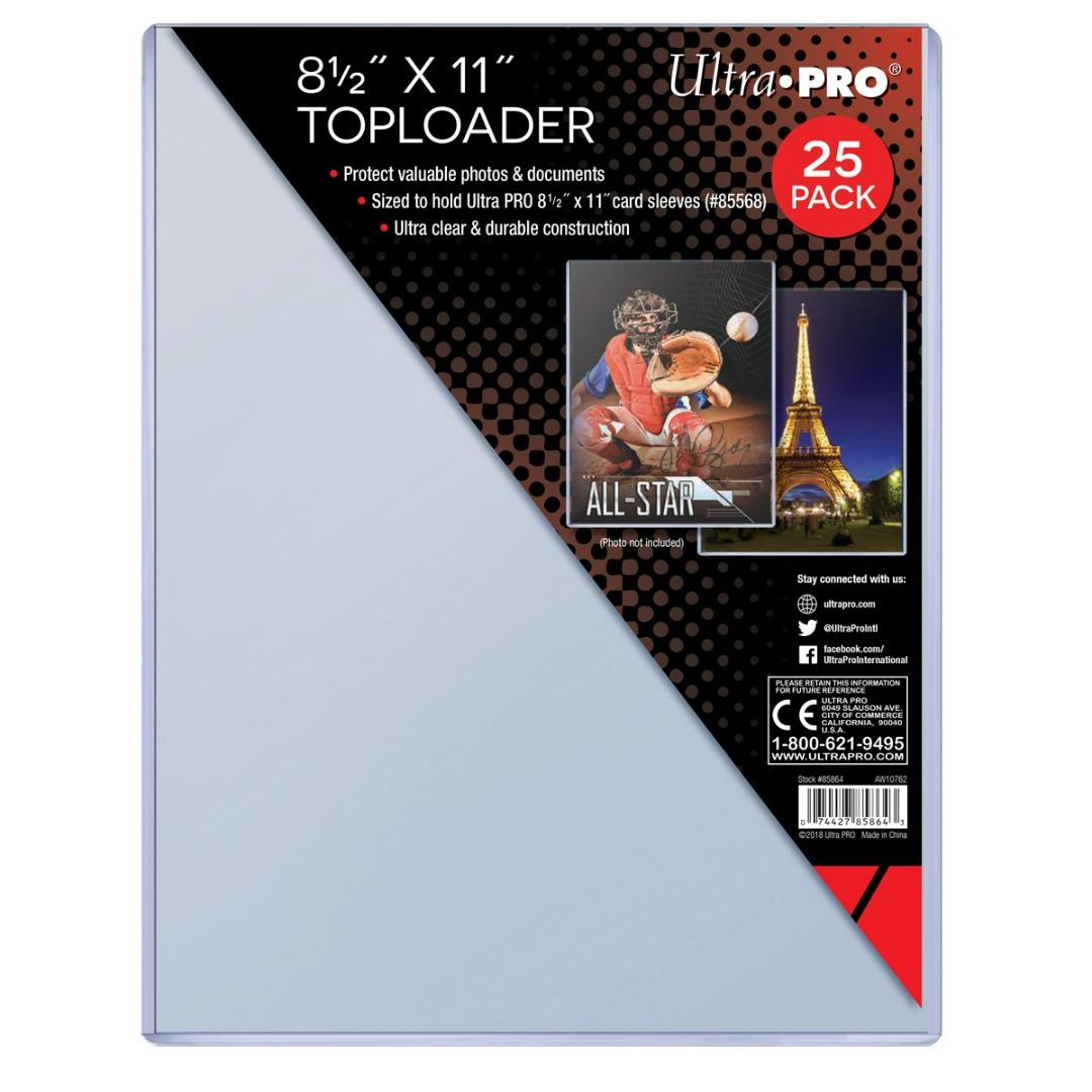 Ultra Pro - 8-1/2 X 11 Toploader 25ct (sized to fit 8-1/2 x 11 card sleeves)