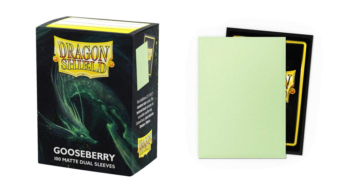 Dragon Shield - 100 protège-cartes standard Dual Mat - Gooseberry
