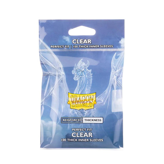 Dragon Shield - 100 protège-cartes Perfect Fit épaisses - Standard Transparent