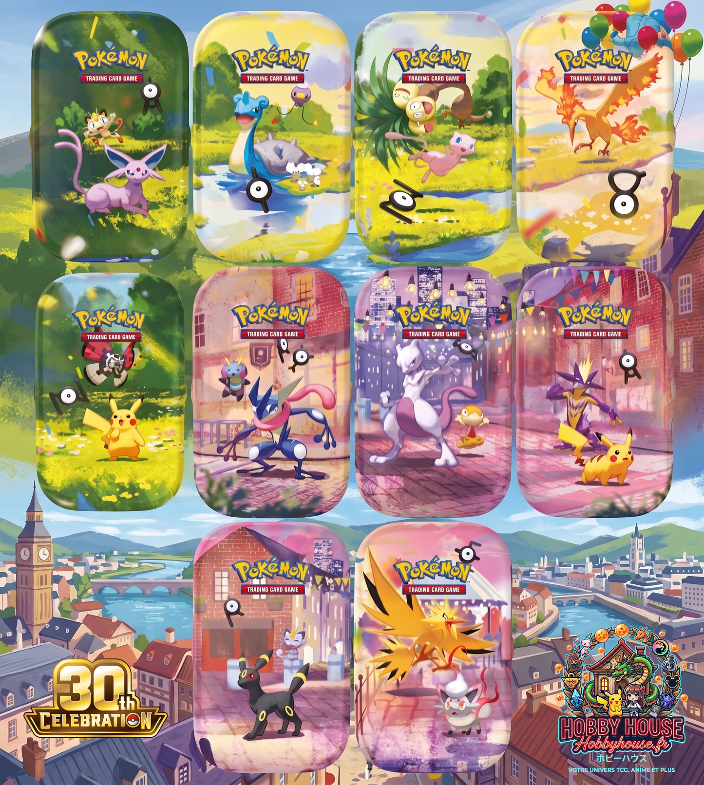 Mini Tin 30TH Anniversaire Pokémon (FR)