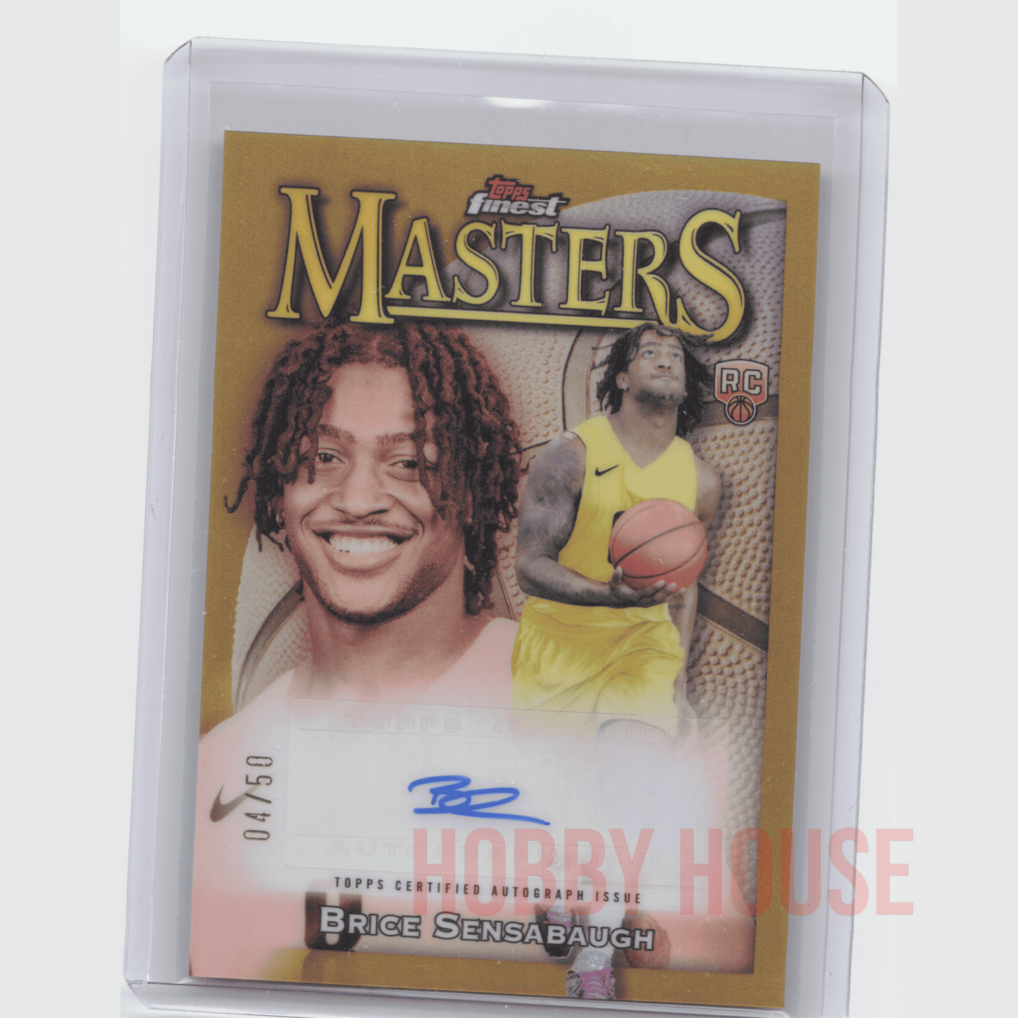 Brice Sensabaugh Auto /50 Topps Finest 2023-24 Masters Gold Rookie Autograph RC