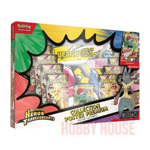 Coffrets Poster ME2.5 Héros Transcendants Mega Lucario ou Mega Gardevoir EX