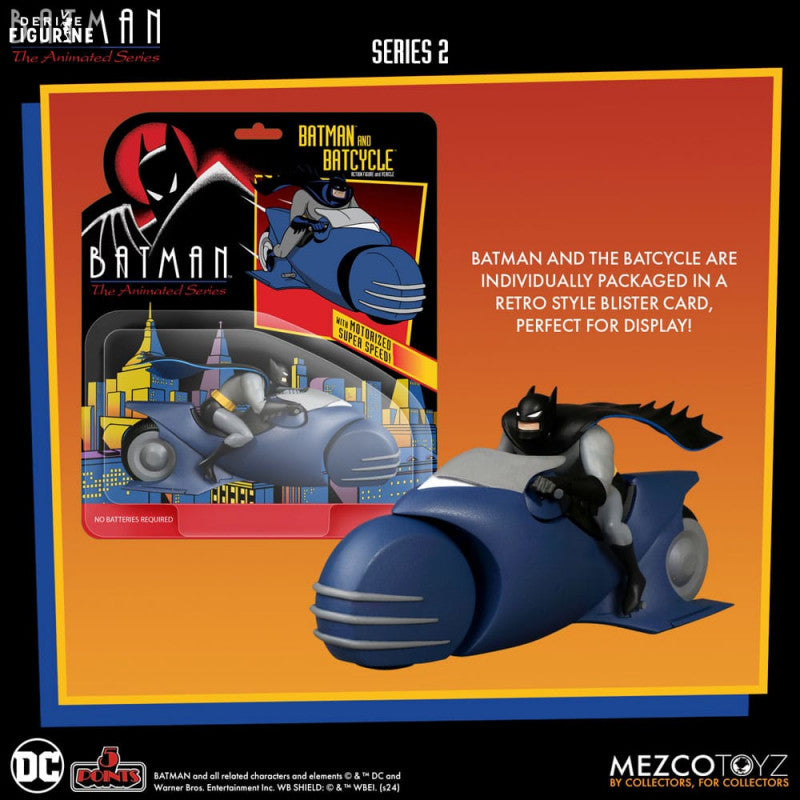 Dc Comics Animated Figurine Batman Batcycle Series 2 5 Points