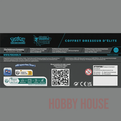 Coffret Dresseur d'Elite Pokémon Écarlate et Violet Foudre Noire Zekrom EV10.5