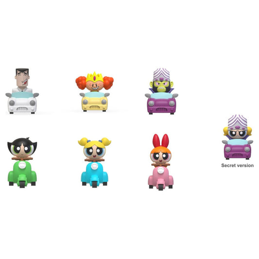 Les Super Nanas Pack 6 Figurines the Powerpuff Girls Blind Box Pull Back Car