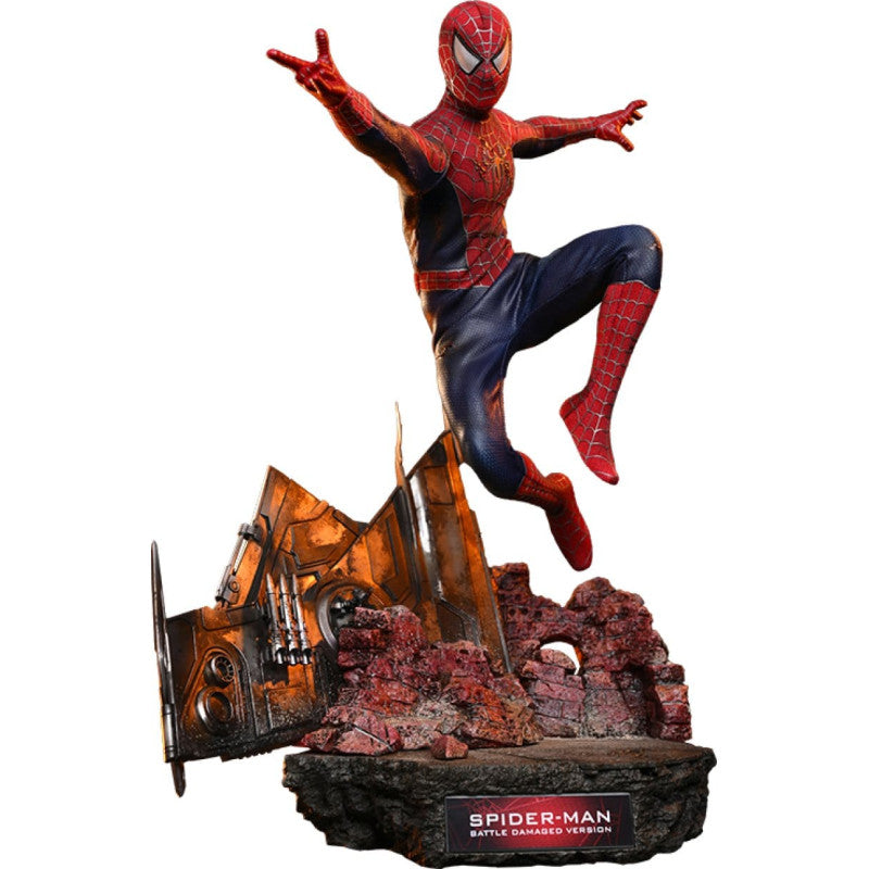 Marvel Figurine Spider Man Battle Damaged Version Movie Masterpiece