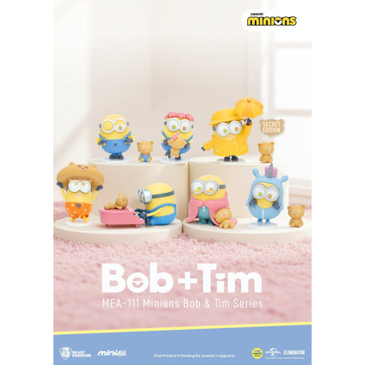 Minions Pack 6 Figurines Blind Box Minions Bob Tim Series Mini Egg Attack