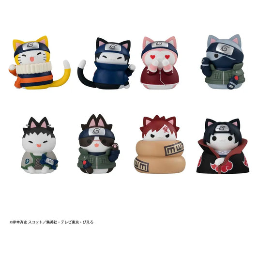 Naruto Pack 8 Figurines Aleatoires Nyaruto Cats of Konoha Village Reboot Mega Cat Project
