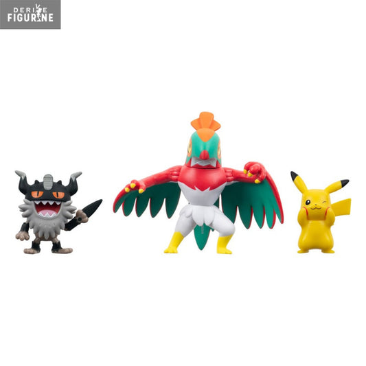 Pack 3 Figurines Pikachu Ver8 Berserkatt Brutalibre Battle Figure