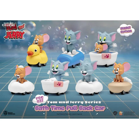 Pack 6 Figurines Bath Time Blind Box Pull Back Car