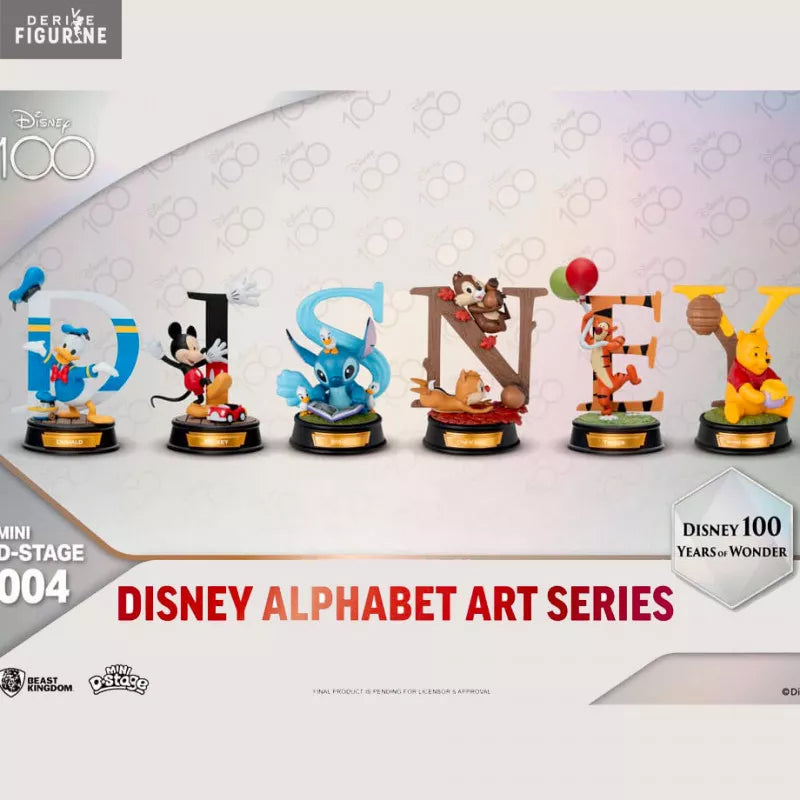 Pack Figurines 100 Years of Wonder Disney Alphabet Art Mini d'Stage
