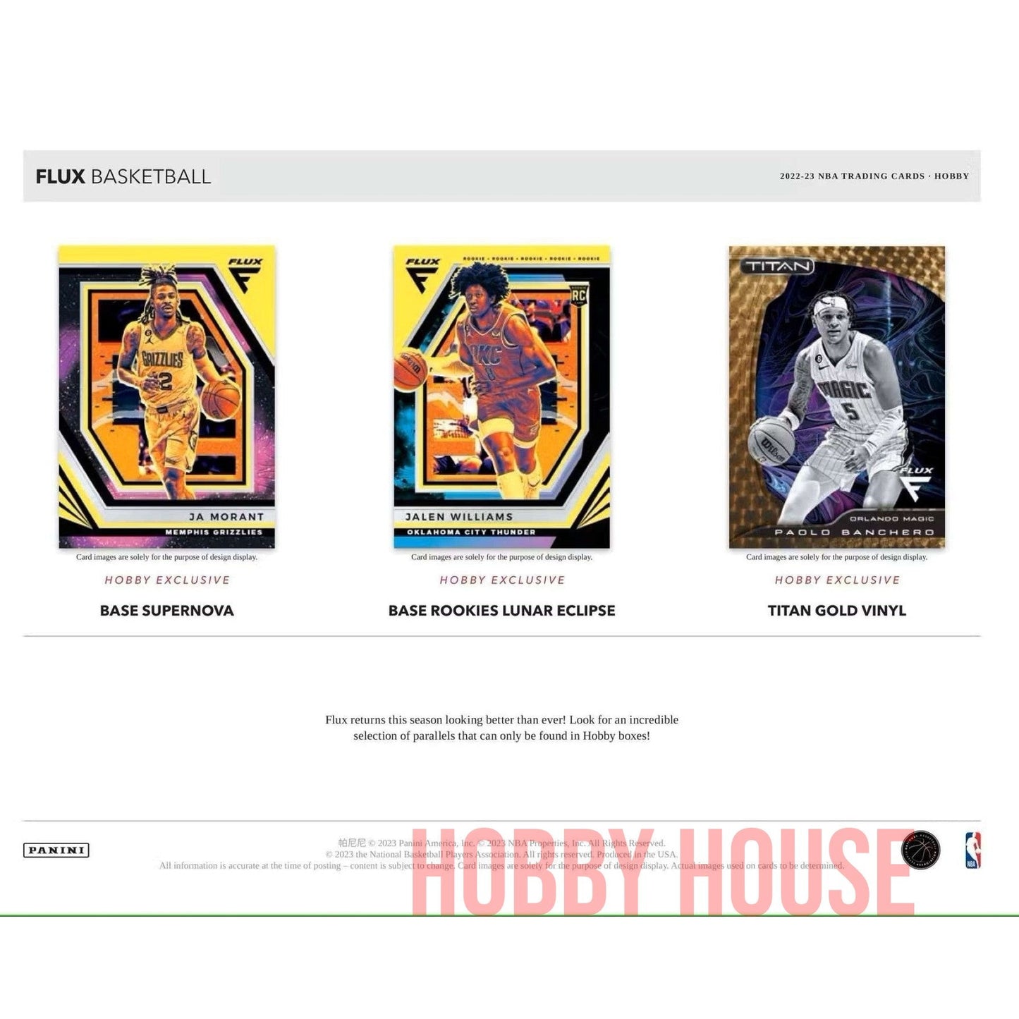 Panini Flux 2022-23 Basketball Blaster 6 Packs