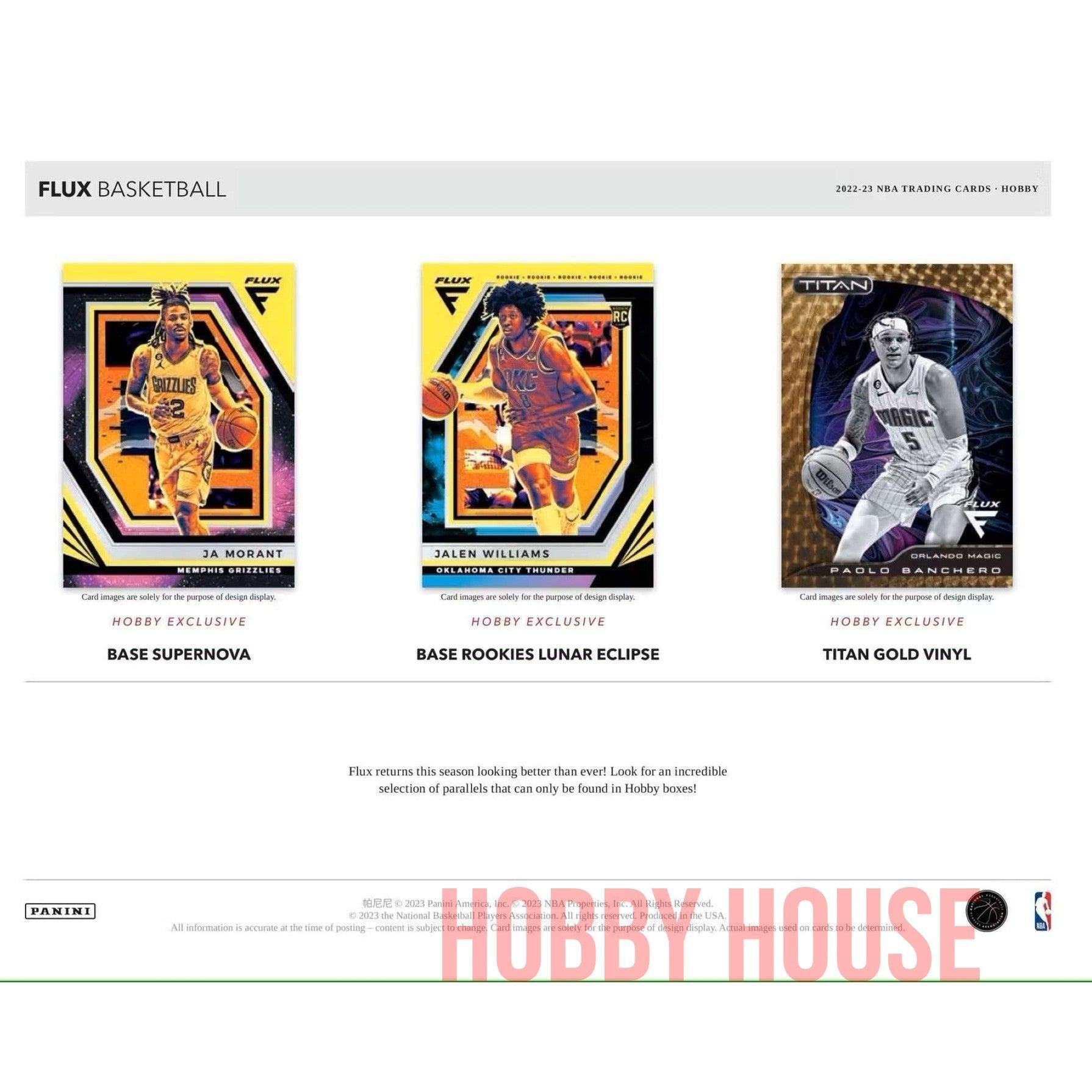 Panini Flux 2022-23 Basketball Blaster 6 Packs
