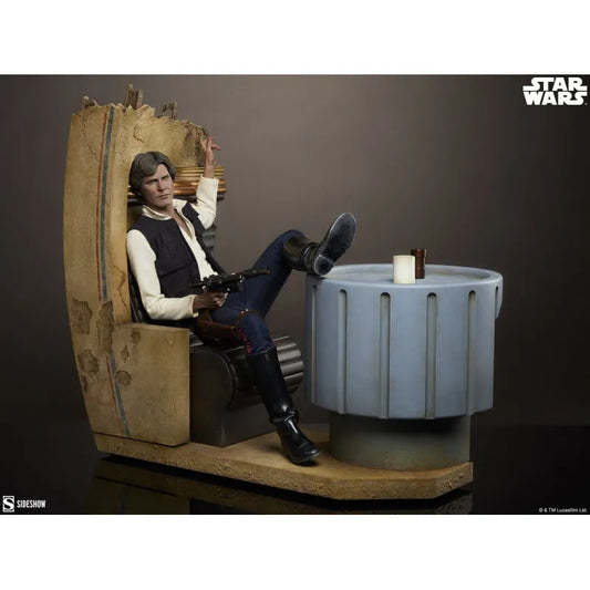 Star Wars Episode Iv Mixed Media Figurine Han Solo Sorry About the Mess Premium Format