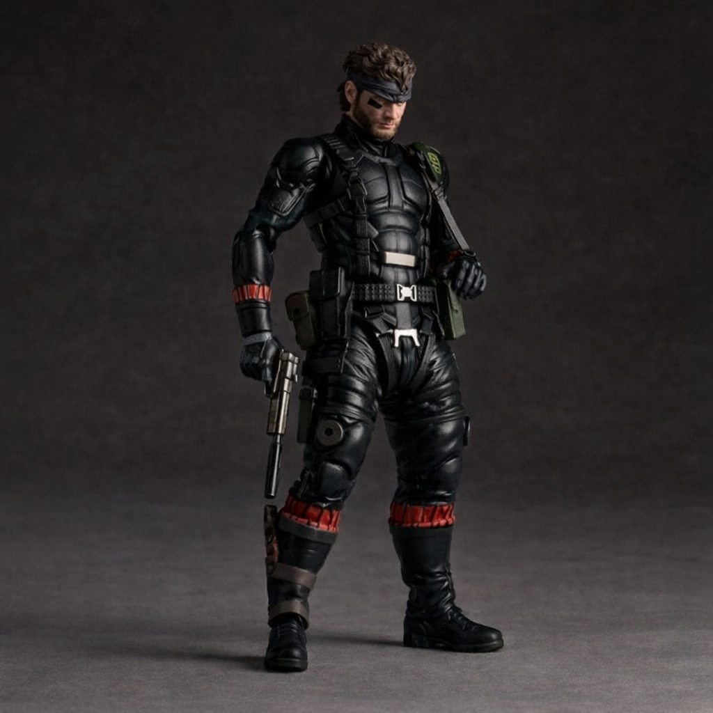 Metal Gear Solid Delta Figurine Delta Naked Snake Sneaking Suit Revoltech Ay