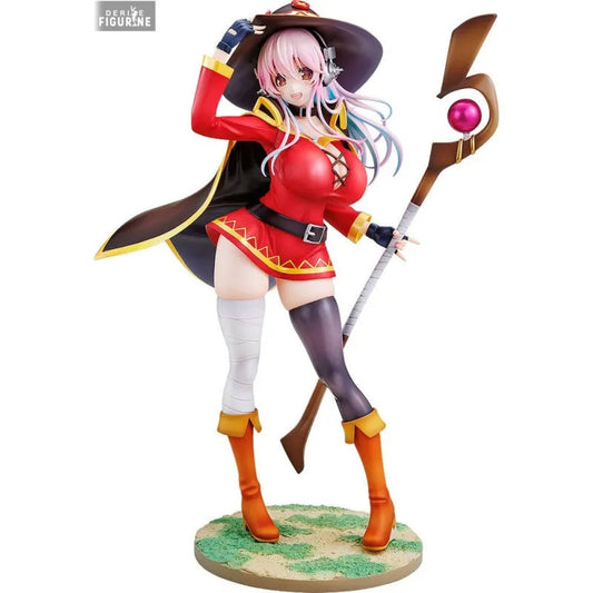 Super Sonico X Konosuba Figurine Super Sonico Megumin Collaboration