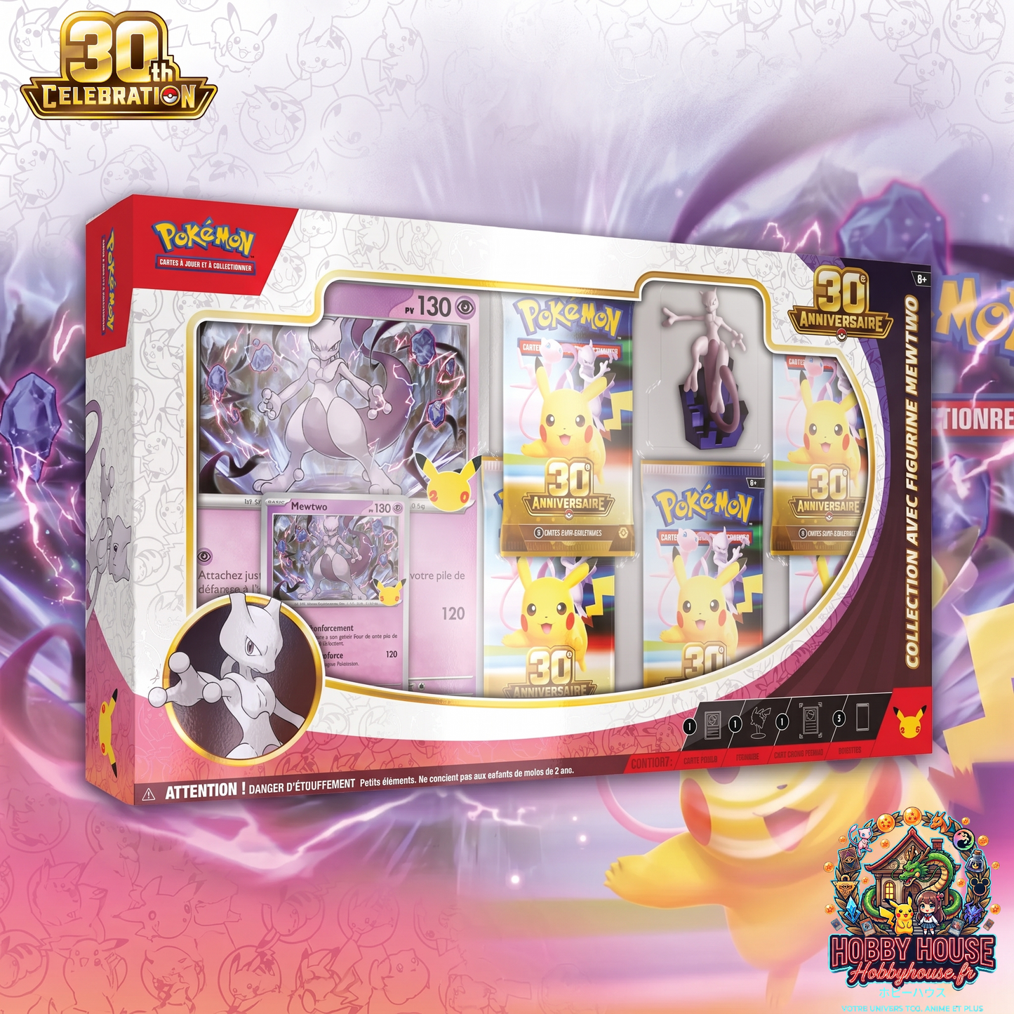 Coffret Figure 30TH Anniversaire Pokémon Mew & Mewtwo (FR)
