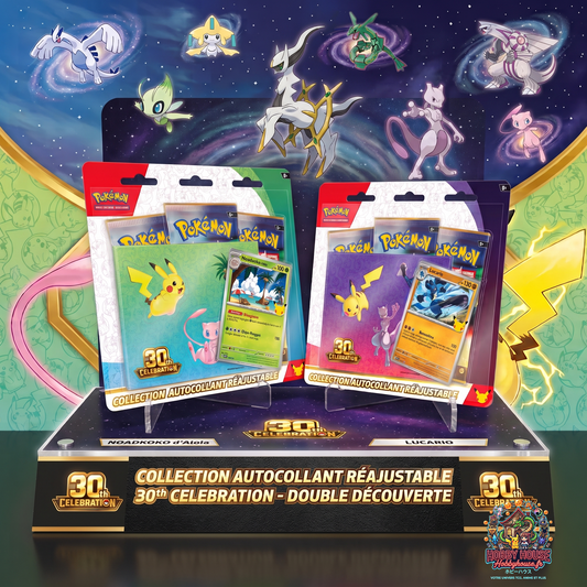 Tripack Sticker 30TH Anniversaire Pokémon (FR) Noadkoko d’Alola / Lucario