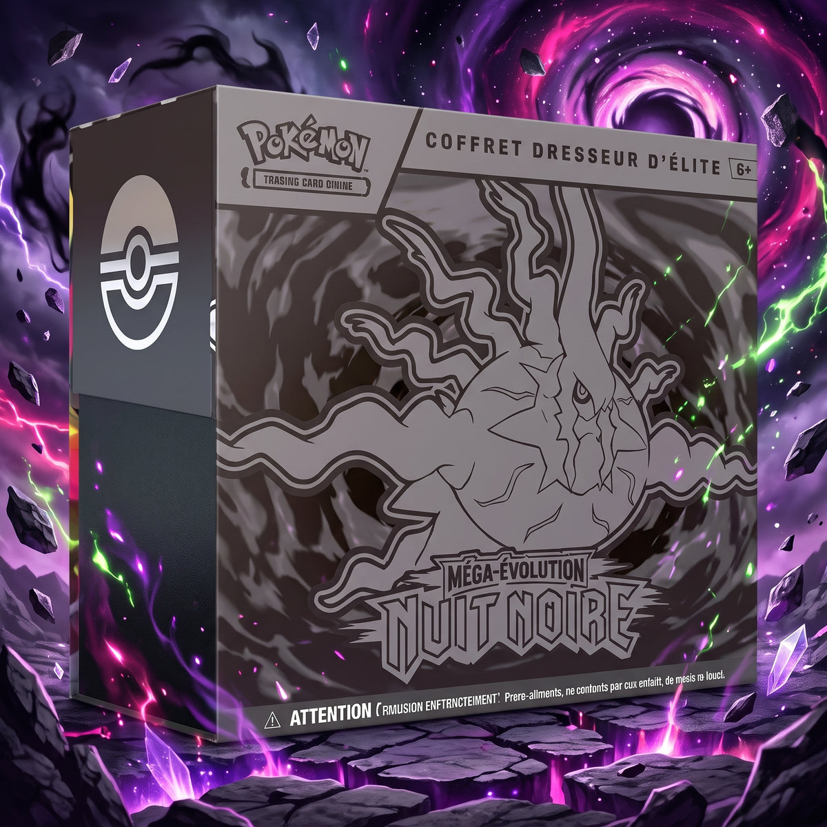 Coffret Dresseur d'Élite ETB Pokémon Méga-Évolution ME05 Nuit Noire (FR)