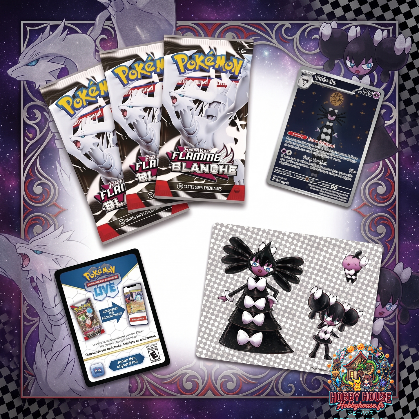 Pokémon - Tri-Pack 3 Boosters EV10.5 Flamme Blanche : Sidérella