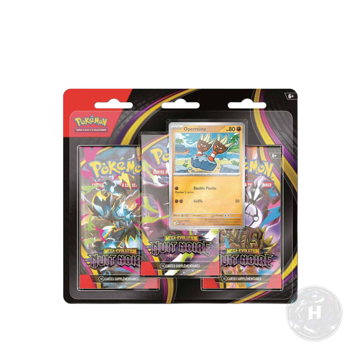 Tripack Pokémon Méga-Évolution ME05 Nuit Noire (FR)