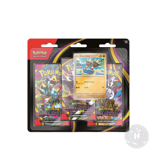 Tripack Pokémon Méga-Évolution ME05 Nuit Noire (FR)