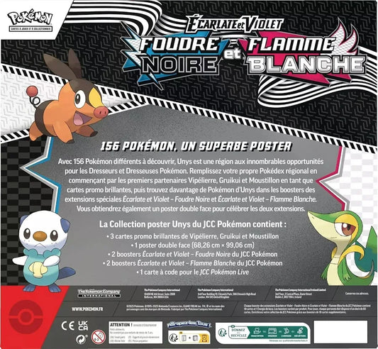 Pokémon Coffret Collection Poster Unys - Écarlate et Violet - Foudre Noire & Flamme Blanche EV10.5