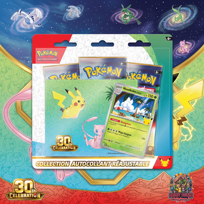 Tripack Sticker 30TH Anniversaire Pokémon (FR) Noadkoko d’Alola / Lucario