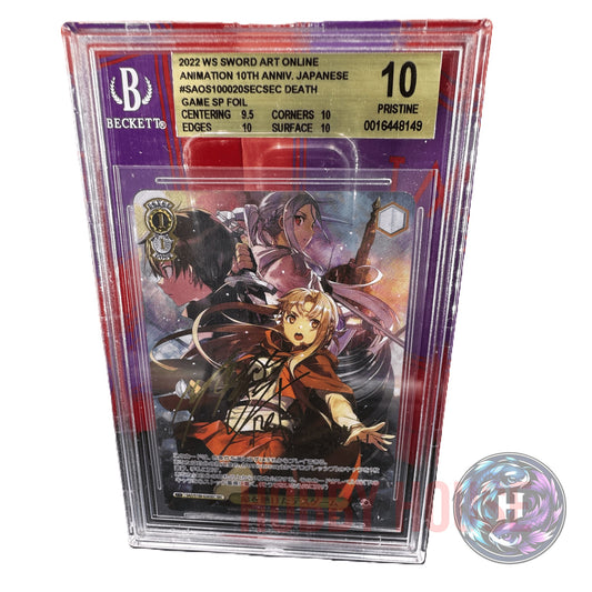 2022 Weiss Schwarz Sword Art Online 10th Anniversary SP Asuna Kirito Japanese Foil BGS 10 Pristine Beckett Graded