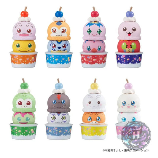 Digimon Adventure Pack 8 Aleatoires Figurines Tsumichen Stack Up Change